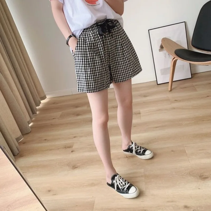 Women Plaid Checkered Shorts Elastic Waist Drawstring Plus Size Casual Wide Leg Summer Shorts
Women Plaid Checkered Shorts Elastic Waist Drawstring Plus Size Casual Wide Leg Summer Shorts