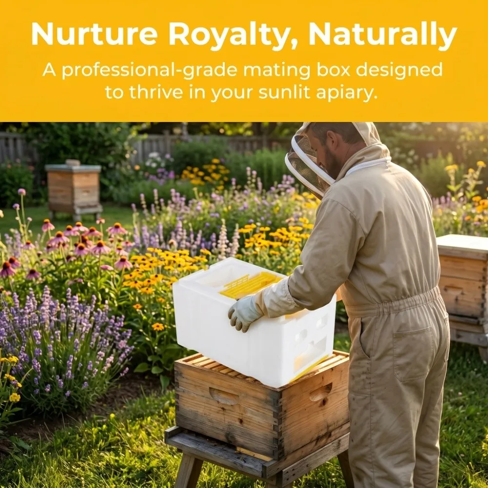 Foam Material Queen Bee Mating Box Plastic Frames Insulated Mating Nuc Hive Lightweight Foam Beehive Kit Bee Mating
Foam Material Queen Bee Mating Box Plastic Frames Insulated Mating Nuc Hive Lightweight Foam Beehive Kit Bee Mating