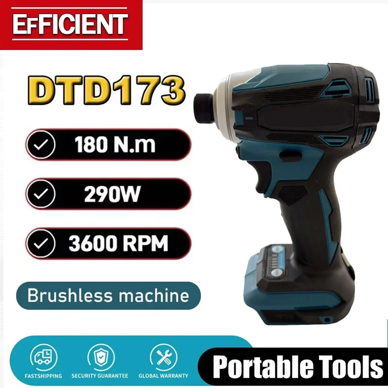 Аккумуляторный ударный гайковерт Fit Makita DTD173, 1800 об/мин, 180 Нм, с бесщеточным двигателем, электрическая дрель для дерева/болтов/режима T, для Makita 18В
Аккумуляторный ударный гайковерт Fit Makita DTD173, 1800 об/мин, 180 Нм, с бесщеточным двигателем, электрическая дрель для дерева/болтов/режима T, для Makita 18В