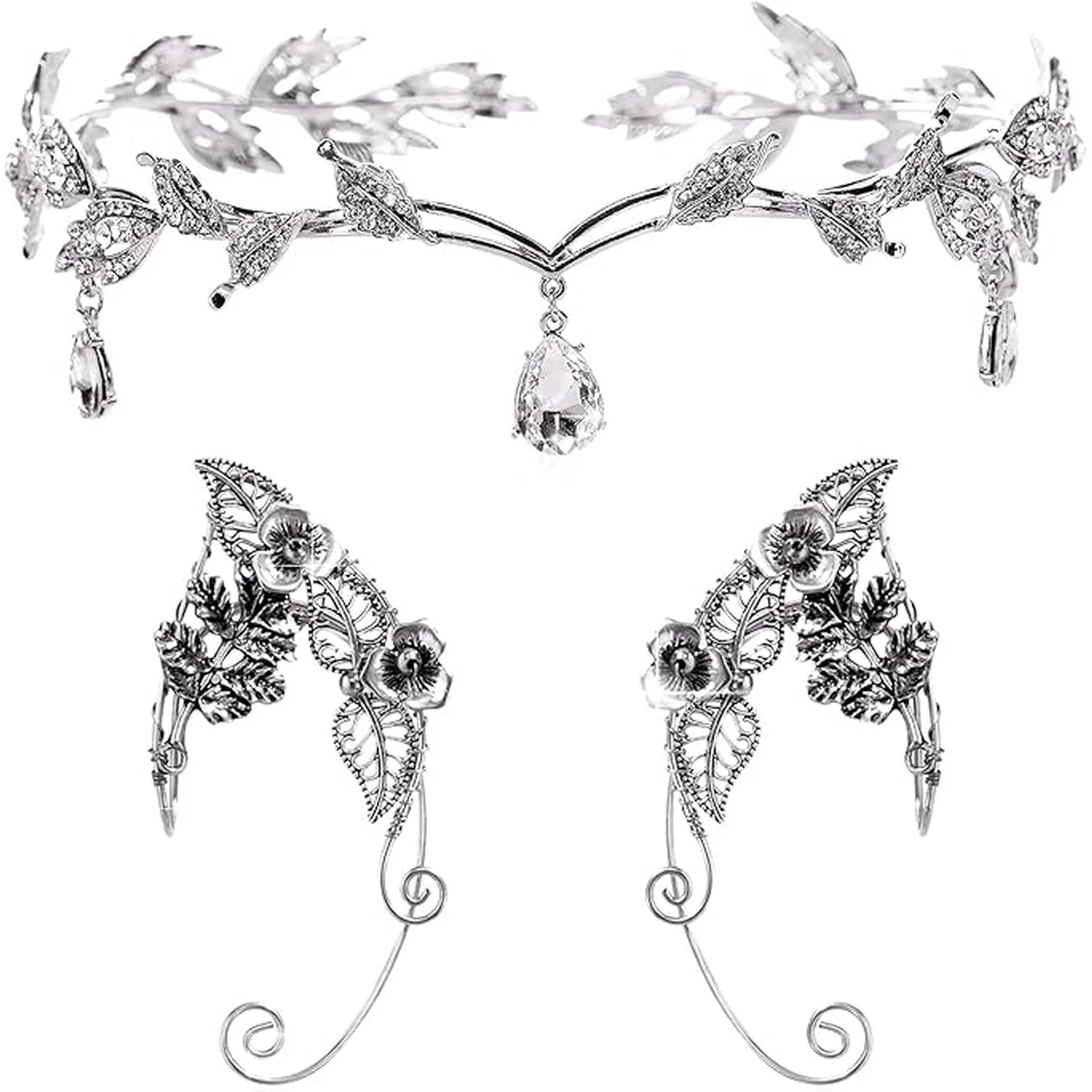 Серебряная корона эльфа, черный костюм феи, средневековый головной убор викинга, аксессуар для костюма эльфа в стиле Ренессанс
Серебряная корона эльфа, черный костюм феи, средневековый головной убор викинга, аксессуар для костюма эльфа в стиле Ренессанс