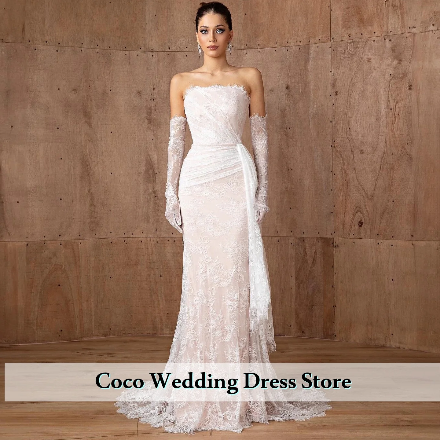 Customized Elegant Strapless Wedding Dress Floor Length Pleat Civil High Quality Lace Up Robe De Mariée vestidos de novia
Customized Elegant Strapless Wedding Dress Floor Length Pleat Civil High Quality Lace Up Robe De Mariée vestidos de novia