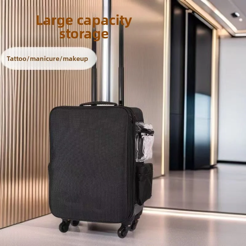 Rolling Makeup Case for Mobile Beauty & Nail Artists, Multi-layer Storage Space, Oxford Cloth Material, Waterproof, Wear-resista
Rolling Makeup Case for Mobile Beauty & Nail Artists, Multi-layer Storage Space, Oxford Cloth Material, Waterproof, Wear-resista