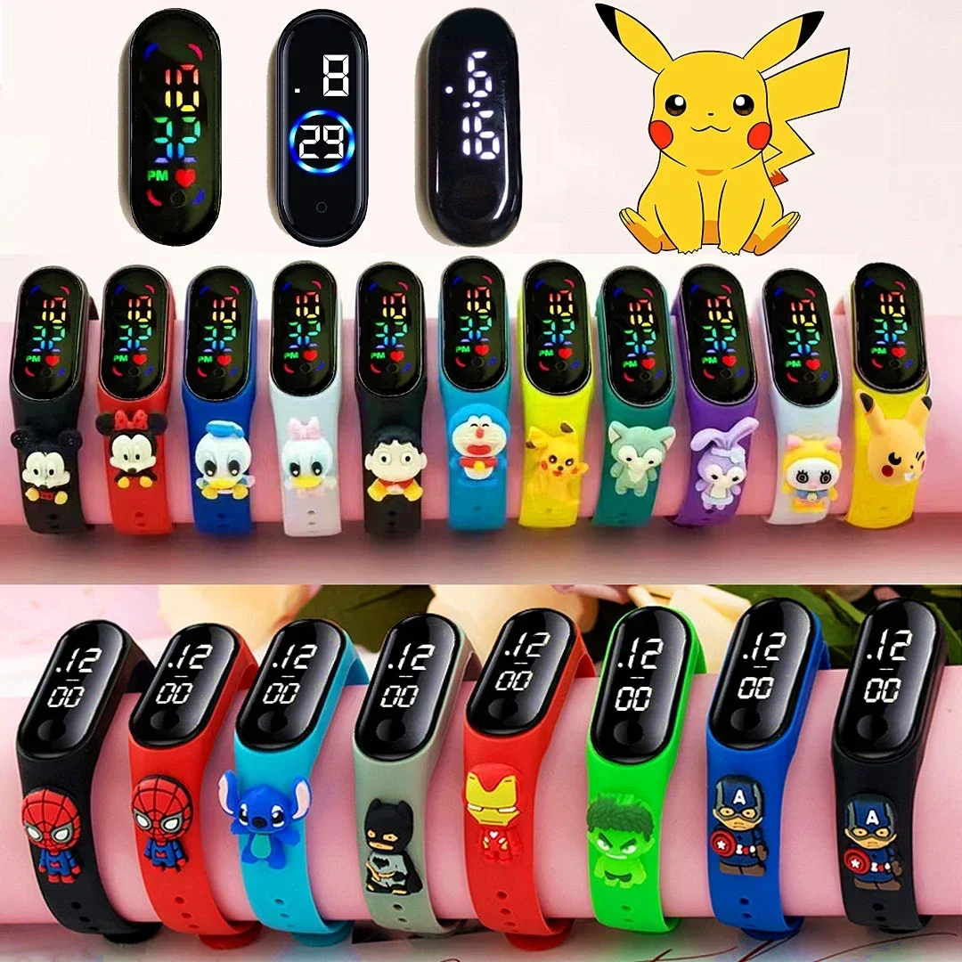 Pokemon Pikachu Avengers Spiderman LED Student Kids Sports Touch Cartoon Electronic Clock Watch Boys Girls Christmas Gifts Toys
Pokemon Pikachu Avengers Spiderman LED Student Kids Sports Touch Cartoon Electronic Clock Watch Boys Girls Christmas Gifts Toys