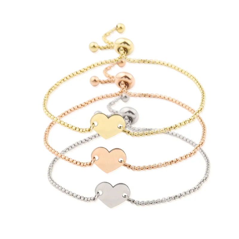 10Pcs Popular Love Heart Simple Bracelet Female Gift Stainless Steel Adjustable Handmade Bracelet For Lover For Women Fashion
10Pcs Popular Love Heart Simple Bracelet Female Gift Stainless Steel Adjustable Handmade Bracelet For Lover For Women Fashion