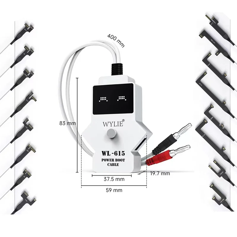 WYLIE WL-615 для iPhone 6-13 Pro Max стартовая линия для ремонта телефонов, испытательный кабель источника питания постоянного тока, линия запуска материнской платы
WYLIE WL-615 для iPhone 6-13 Pro Max стартовая линия для ремонта телефонов, испытательный кабель источника питания постоянного тока, линия запуска материнской платы