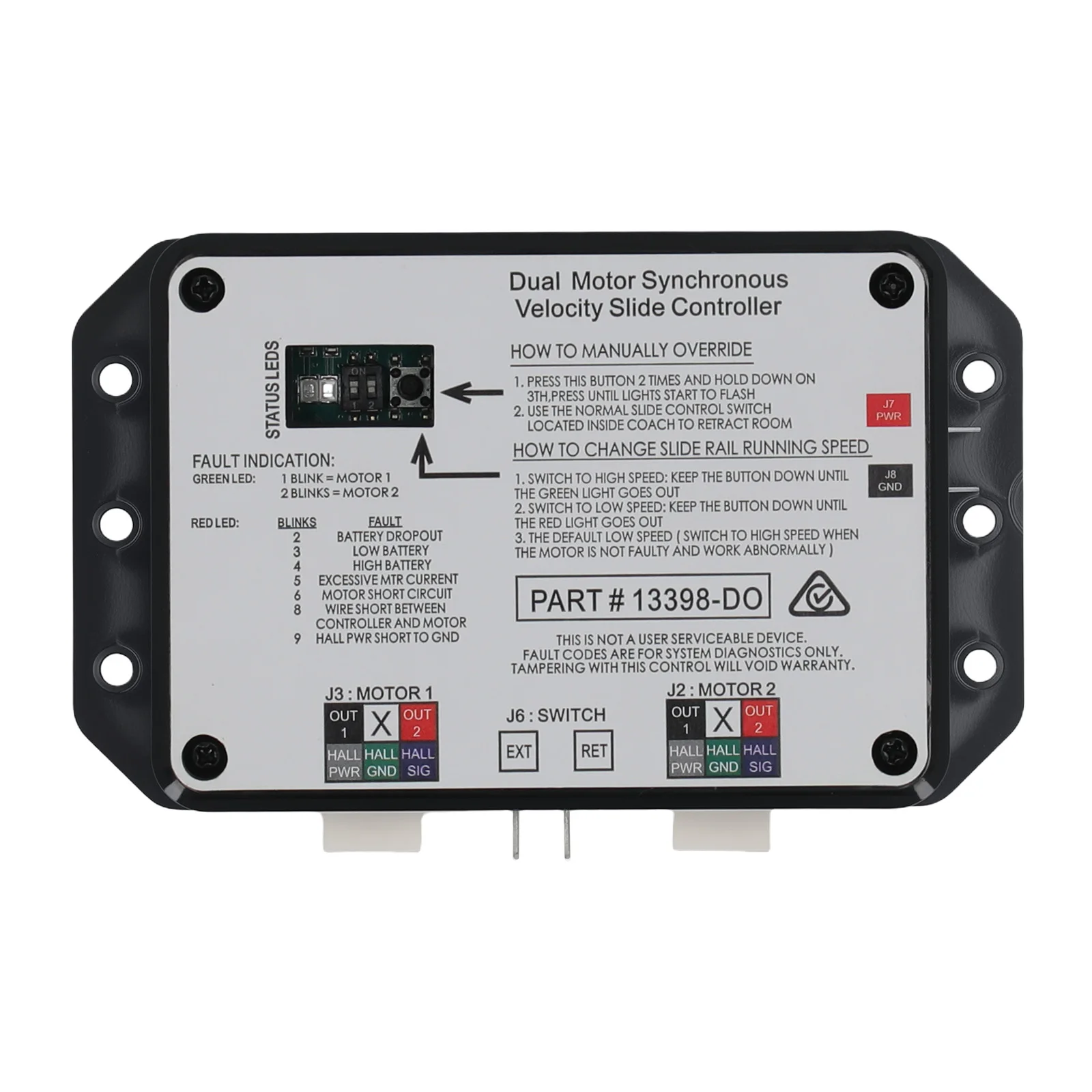 Controller For Lippert Dual Moto V-Sync II Dual Motor Synchronous Velocity Slide
Controller For Lippert Dual Moto V-Sync II Dual Motor Synchronous Velocity Slide