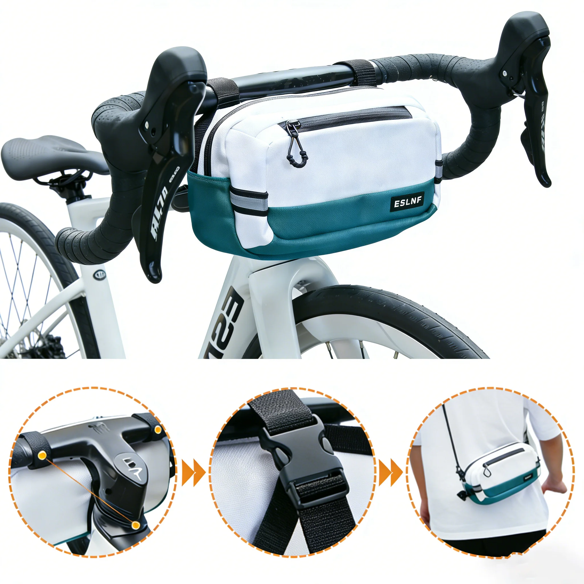 ESLNF Bicycle Handlebar Bag Multifunctional Cycling Bags Fashionable Shoulder Bag Rainproof Bike Bag
ESLNF Bicycle Handlebar Bag Multifunctional Cycling Bags Fashionable Shoulder Bag Rainproof Bike Bag