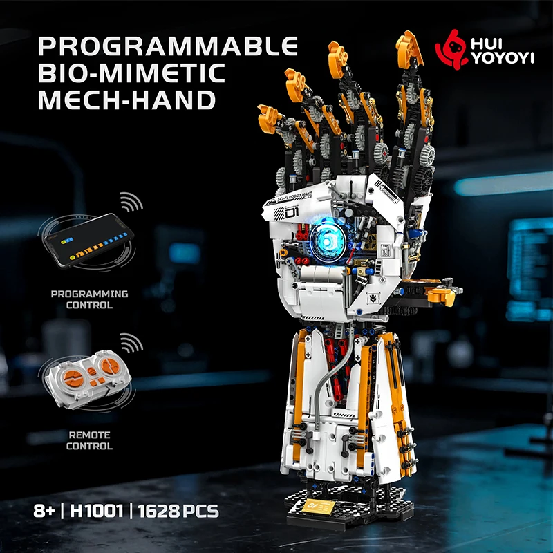 1628PCS Dawn Star Bionic Robotic Hand Building Blocks Kit Programmable Remote Control Robotic Arm with Lights Technical Model
1628PCS Dawn Star Bionic Robotic Hand Building Blocks Kit Programmable Remote Control Robotic Arm with Lights Technical Model