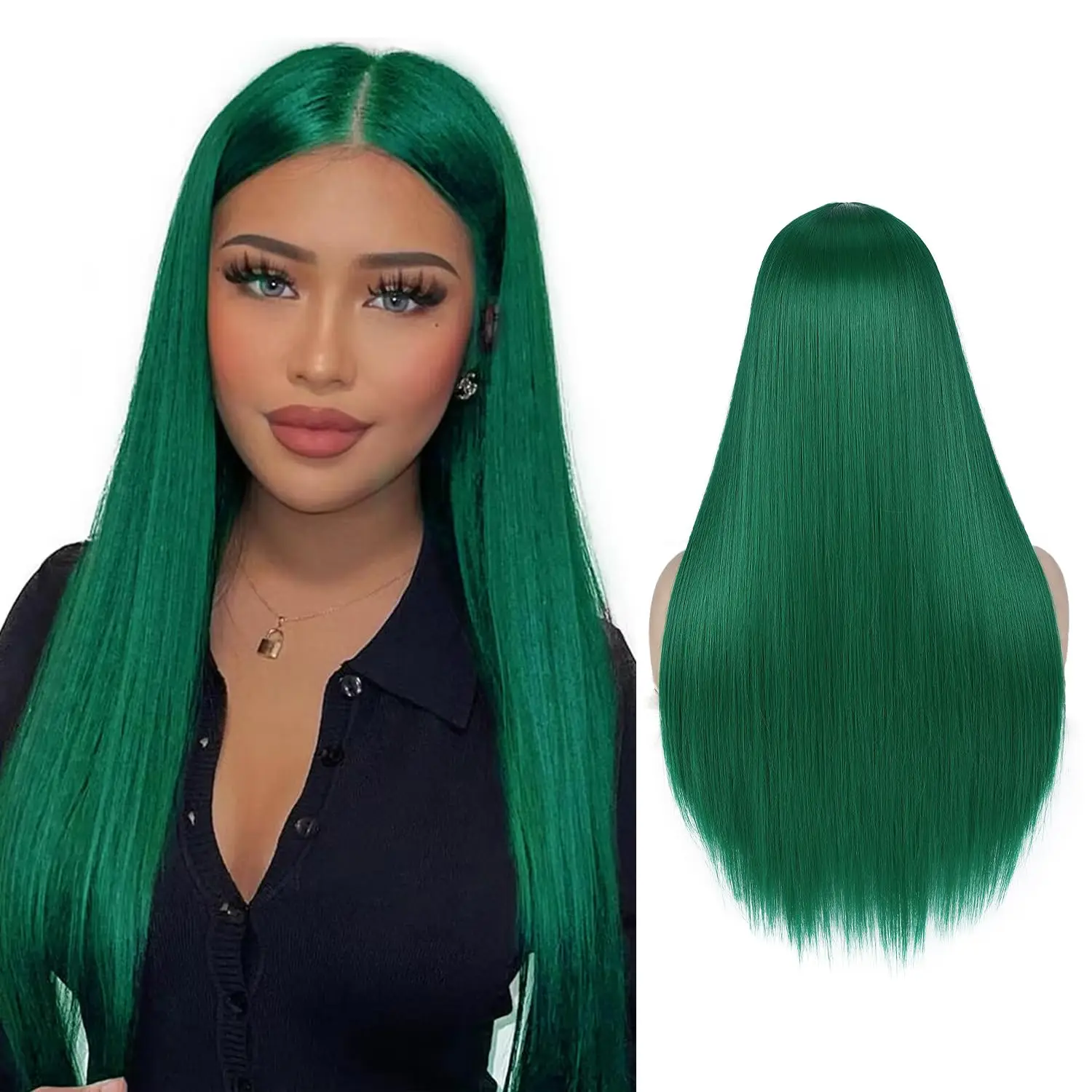 26in Green Wig Long Straight Hair Wigs Straight Green Synthetic Silky WigFiber Party Cosplay Costume Full Wigs for Women Girls
26in Green Wig Long Straight Hair Wigs Straight Green Synthetic Silky WigFiber Party Cosplay Costume Full Wigs for Women Girls
