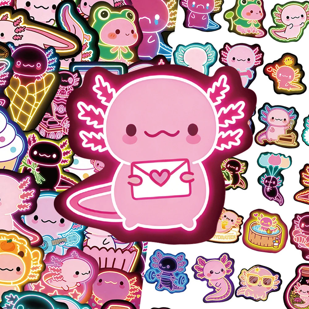 10/30/50pcs Cartoon Neon Axolotl Stickers Cute Animal Sticker Waterproof DIY Stationery Phone Notebook Graffiti Decals Wholesale
10/30/50pcs Cartoon Neon Axolotl Stickers Cute Animal Sticker Waterproof DIY Stationery Phone Notebook Graffiti Decals Wholesale