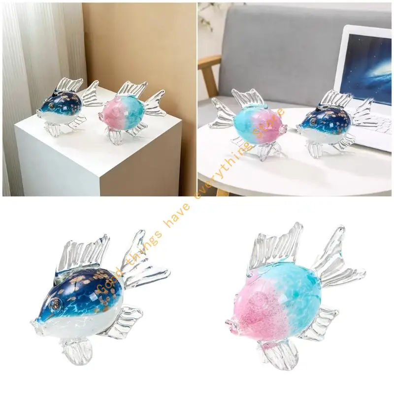 Hand Blown Glass Fish Statues Figurine Ornament Sea Animal Sculpture Ornament for Fish Tanks Aquarium Desk Decorations 55KF
Hand Blown Glass Fish Statues Figurine Ornament Sea Animal Sculpture Ornament for Fish Tanks Aquarium Desk Decorations 55KF