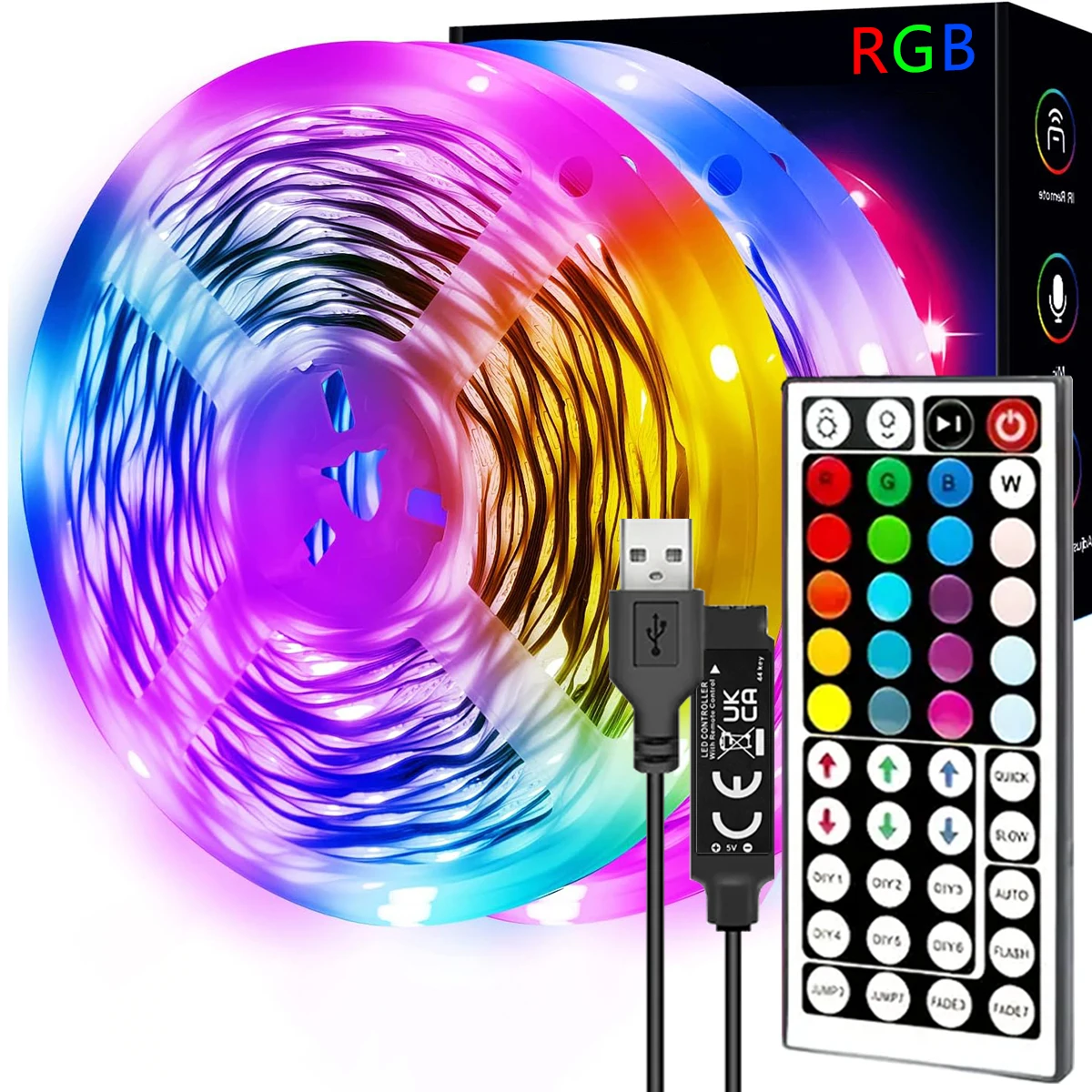 131Ft/40M LED Strip Lights Infrared 44key RGB Lighting For TV Background, Bedroom Party Decorations Christmas Birthday Gift
131Ft/40M LED Strip Lights Infrared 44key RGB Lighting For TV Background, Bedroom Party Decorations Christmas Birthday Gift