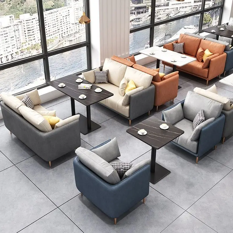 Custom Coffee Shop Booth Sofa Milk Tea Shop Tech Fabric Restaurant Table and Chair Set Commercial Reception Negotiation Rest Are
Custom Coffee Shop Booth Sofa Milk Tea Shop Tech Fabric Restaurant Table and Chair Set Commercial Reception Negotiation Rest Are