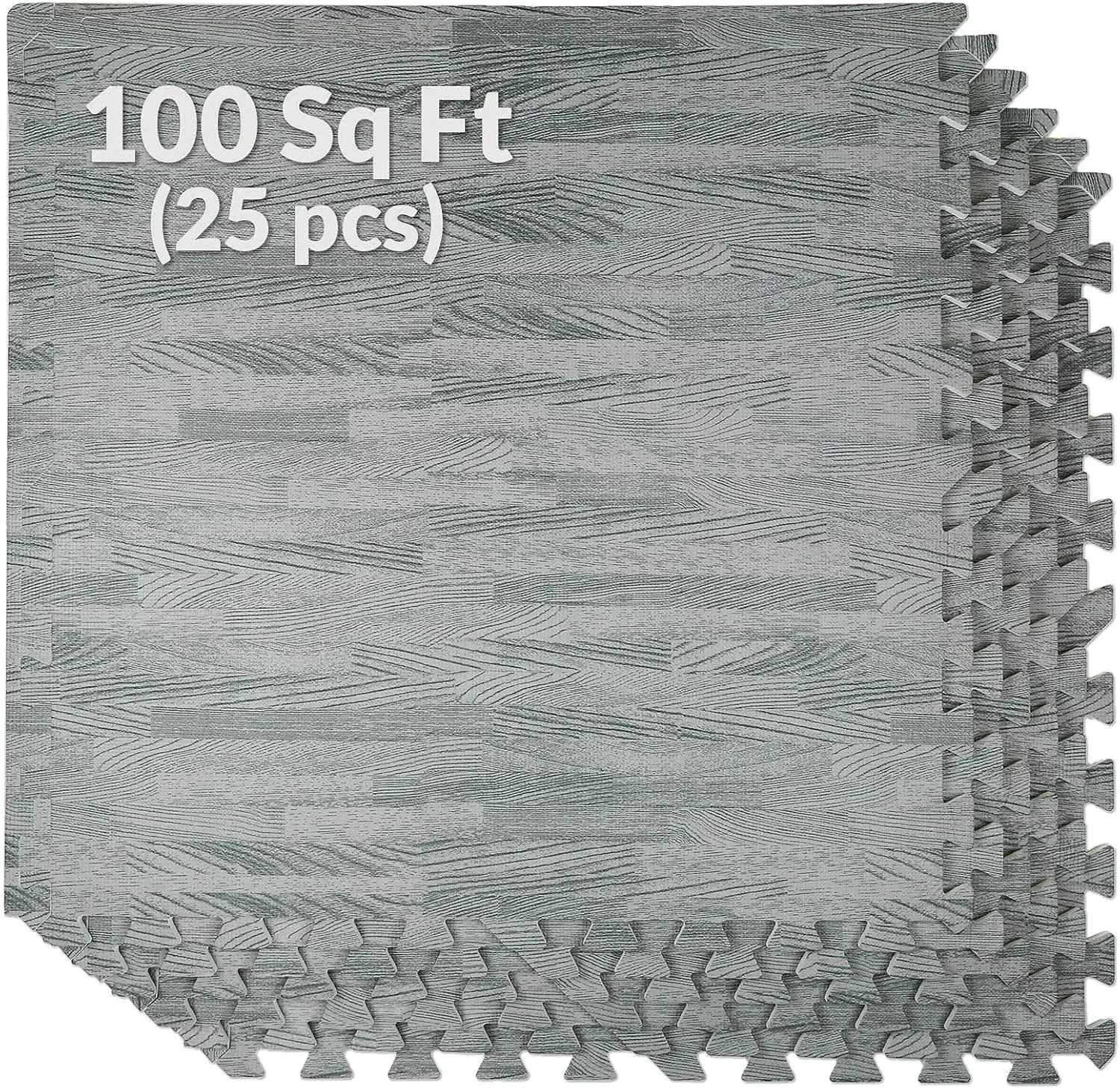 3/8 Inch Thick Printed Foam Tiles, Sea Haze Grey Wood Grain Style, 24x24 Inch Interlocking Mat for Home or Exercise Flooring
3/8 Inch Thick Printed Foam Tiles, Sea Haze Grey Wood Grain Style, 24x24 Inch Interlocking Mat for Home or Exercise Flooring