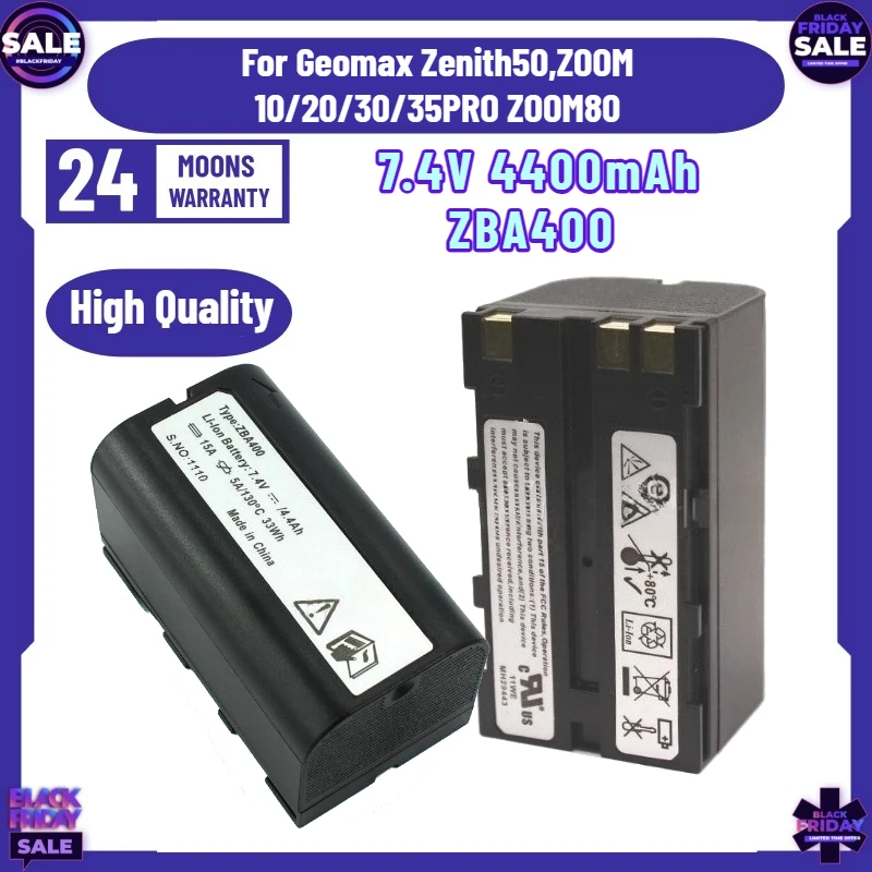 7.4V 4400mAh ZBA400 Battery for The ZT20/80/ZGP800/10/20/50 Total Station Instruments in The Mid-latitude Region
7.4V 4400mAh ZBA400 Battery for The ZT20/80/ZGP800/10/20/50 Total Station Instruments in The Mid-latitude Region