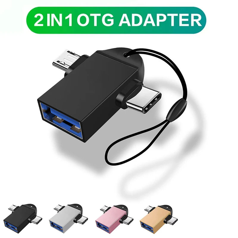 2 In 1 Type-C Micro USB OTG Adapter For Huawei Xiaomi Phone U Disk Hard Disk OTG Connector For Tablet Data Transmit Converters
2 In 1 Type-C Micro USB OTG Adapter For Huawei Xiaomi Phone U Disk Hard Disk OTG Connector For Tablet Data Transmit Converters