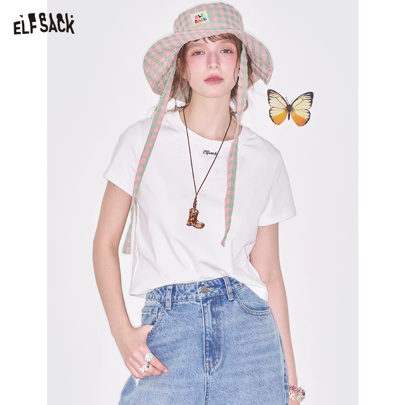 ELFSACK 2025 Spring New Arrivals Butterfly Hollow Solid Color Letter Short Sleeve T-shirt Women Casual Cropped Top
ELFSACK 2025 Spring New Arrivals Butterfly Hollow Solid Color Letter Short Sleeve T-shirt Women Casual Cropped Top