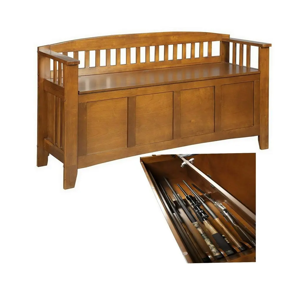 Gun Storage Bench Attractive MultiFunctional Lockable Cabinet Hidden Handgun Rifle Shotgun Compartment Entryway Solid Wood Stor
Gun Storage Bench Attractive MultiFunctional Lockable Cabinet Hidden Handgun Rifle Shotgun Compartment Entryway Solid Wood Stor