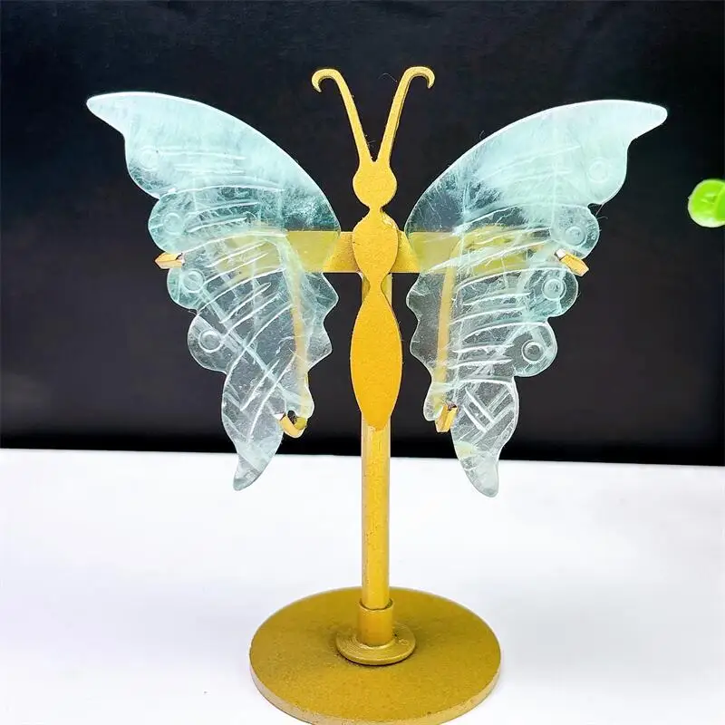 Natural Green Quartz Butterfly Wing Carving Healing Crystals Gemstone Collectible Home Decoration Holiday Gift 1pcs 
Natural Green Quartz Butterfly Wing Carving Healing Crystals Gemstone Collectible Home Decoration Holiday Gift 1pcs