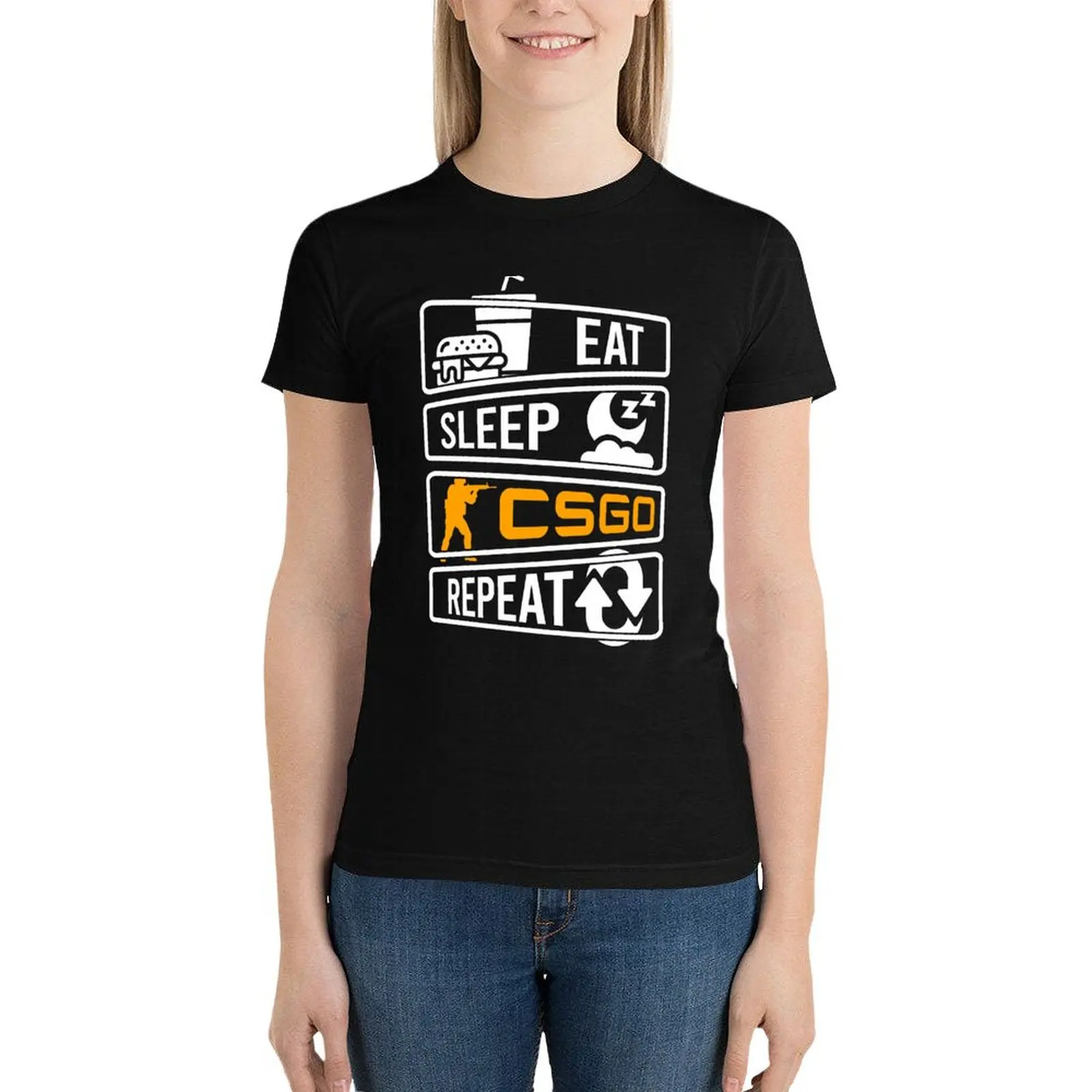 Eat Sleep CSGO Repeat T-Shirt shirts graphic tees cute clothes Female clothing graphics t shirts for Women graphic
Eat Sleep CSGO Repeat T-Shirt shirts graphic tees cute clothes Female clothing graphics t shirts for Women graphic