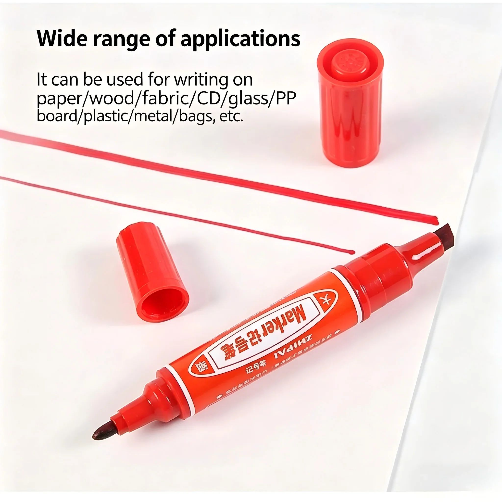 10Pcs ZP805 Large Double Tip Permanent Marker Oil-based Non-fading Waterproof Marker Pen for Shipping Logistics Marking
10Pcs ZP805 Large Double Tip Permanent Marker Oil-based Non-fading Waterproof Marker Pen for Shipping Logistics Marking