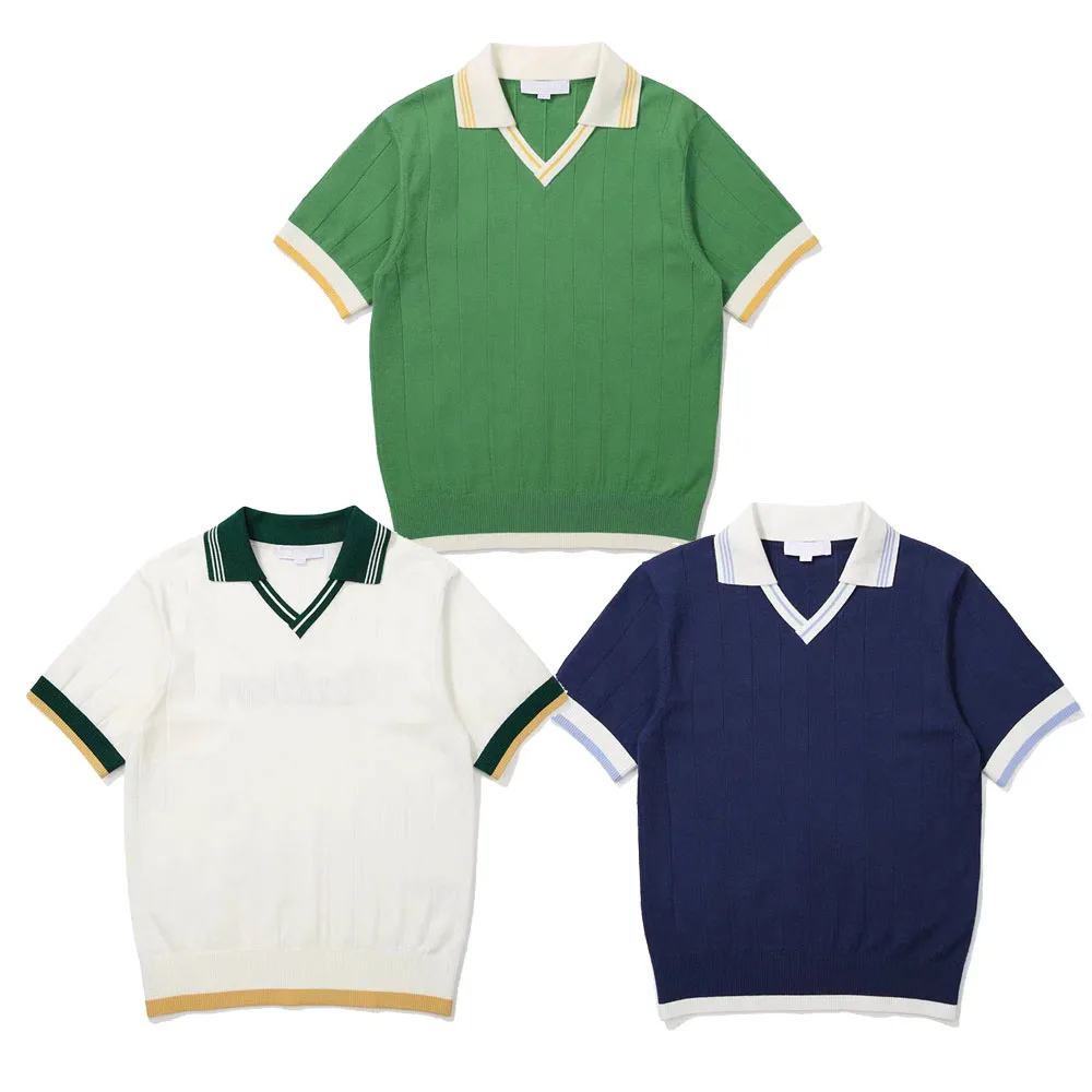 2025 Spring and Summer New Korean Style Golf Clothing Women's Knitwear V-Neck Polo Shirt with High Elasticity, Breathable and Comfortable
2025 Spring and Summer New Korean Style Golf Clothing Women's Knitwear V-Neck Polo Shirt with High Elasticity, Breathable and Comfortable