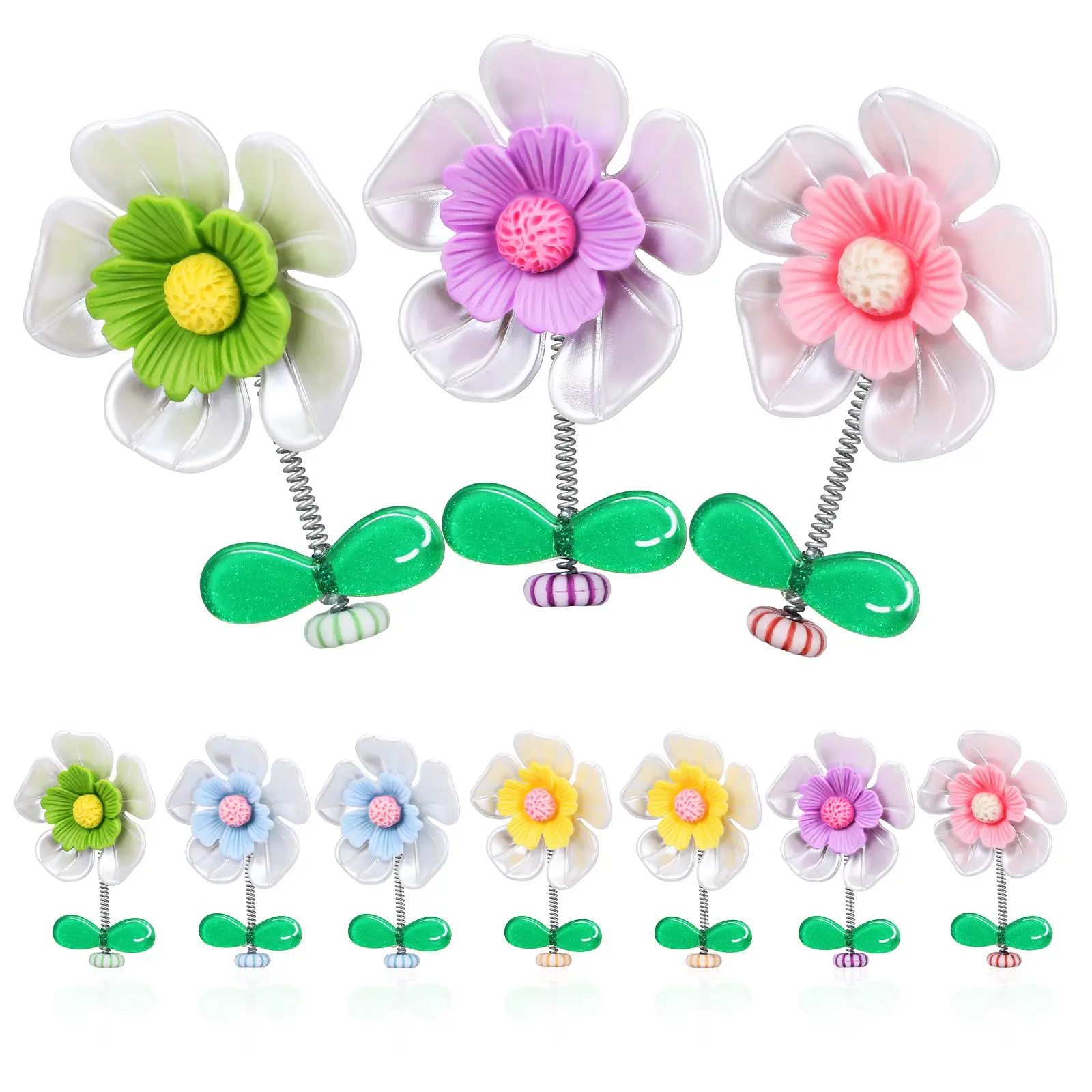 10Pcs Car Ornaments Plastic Flower Decorations Mini Shaking Head Flowers Dashboard Accessories Green Leaves Creative Design Car
10Pcs Car Ornaments Plastic Flower Decorations Mini Shaking Head Flowers Dashboard Accessories Green Leaves Creative Design Car