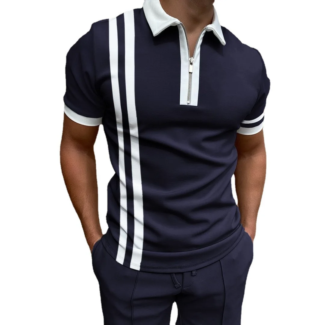 Summer Men's Polo Shirt Zipper Plaid Men's T-shirt Tops Turn Down Collar Short Sleeve Polo Shirts Male Clothing
Summer Men's Polo Shirt Zipper Plaid Men's T-shirt Tops Turn Down Collar Short Sleeve Polo Shirts Male Clothing