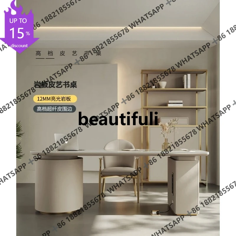 Minimalist desk light luxury Italian rock slab computer modern simplicity
Minimalist desk light luxury Italian rock slab computer modern simplicity