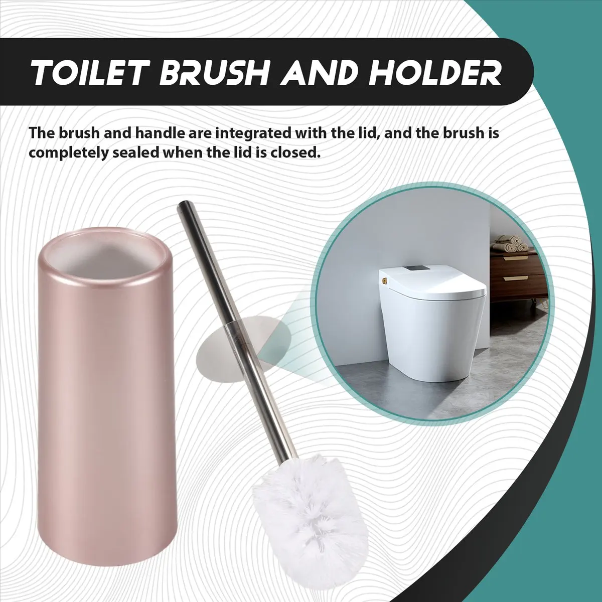 T70C! Stainless Steel Toilet Brush and Holder - Toilet Bowl Cleaner Brush Set for Bathroom Toilet (Rose Gold)
T70C! Stainless Steel Toilet Brush and Holder - Toilet Bowl Cleaner Brush Set for Bathroom Toilet (Rose Gold)