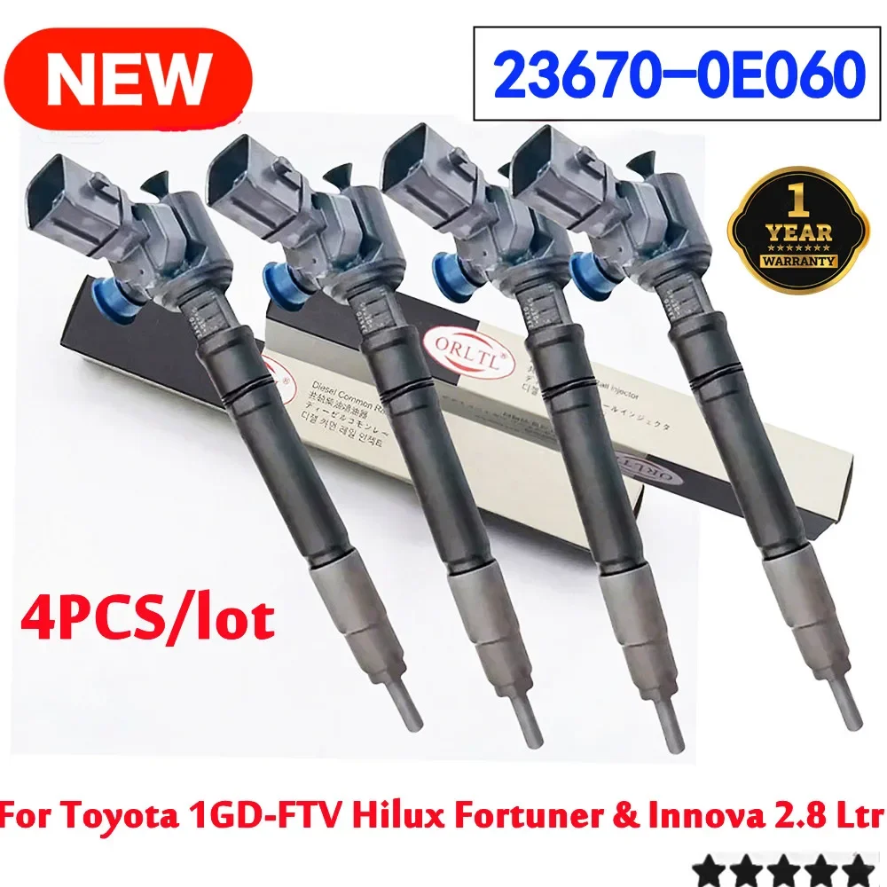 4PCS NEW 23670-0E060 236700E060 23670-09470 Diesel Fuel Injector For Toyota 1GD-FTV Hilux Fortuner Innova 23670 0E060
4PCS NEW 23670-0E060 236700E060 23670-09470 Diesel Fuel Injector For Toyota 1GD-FTV Hilux Fortuner Innova 23670 0E060