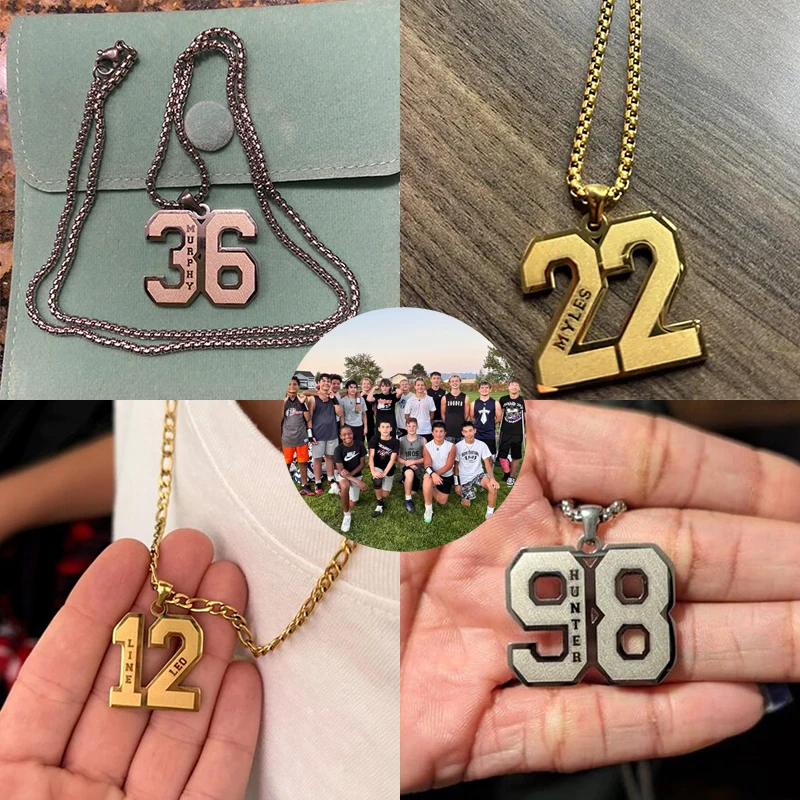 Auxauxme Custom Sport Number Name Necklace Stainless Steel Personalized Baseball Sports Team Number Pendant Collar Jewelry Gift
Auxauxme Custom Sport Number Name Necklace Stainless Steel Personalized Baseball Sports Team Number Pendant Collar Jewelry Gift