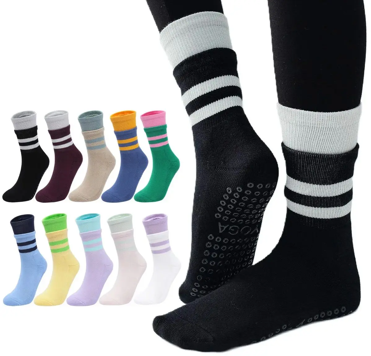 Yoga Socks Professional Non-slip Breathable Mid-tube Pilates Sock Ladies Cotton Gym Fitness Silicone Indoor Floor Socks
Yoga Socks Professional Non-slip Breathable Mid-tube Pilates Sock Ladies Cotton Gym Fitness Silicone Indoor Floor Socks