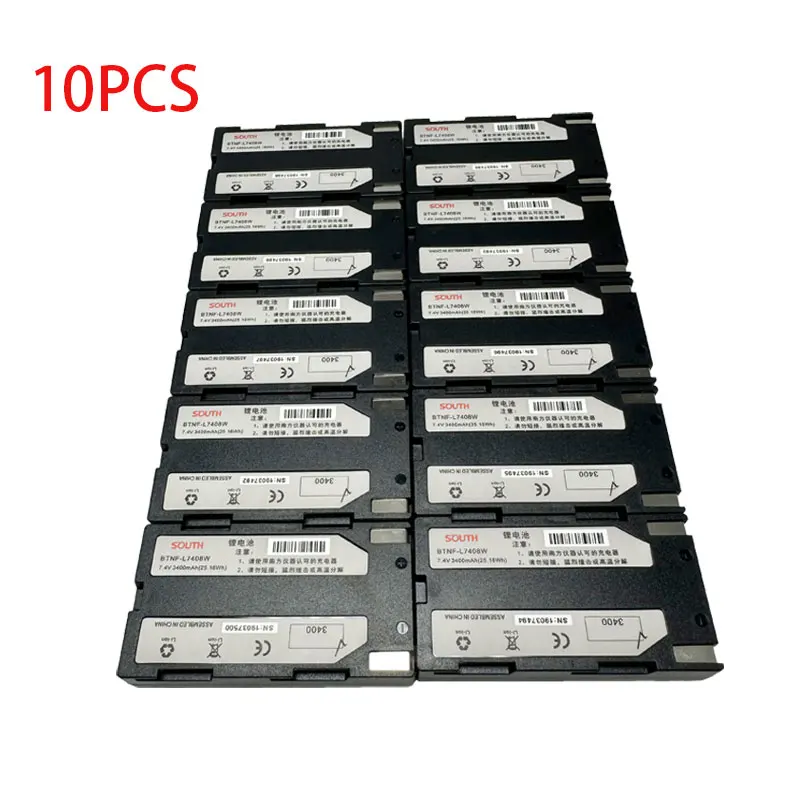 10PCS GPS RTK 7.4V 3400mAh BTNF-L7408W Battery For South 9600 S82 Series GPS S82 S86 S82T S86T GNSS Surveying Instruments
10PCS GPS RTK 7.4V 3400mAh BTNF-L7408W Battery For South 9600 S82 Series GPS S82 S86 S82T S86T GNSS Surveying Instruments
