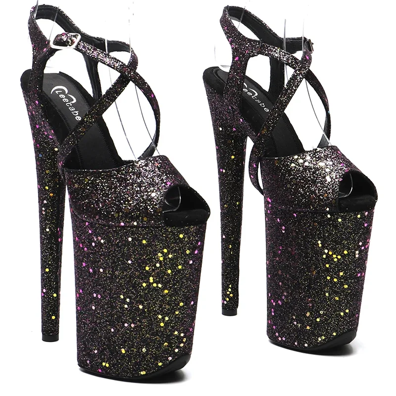 Leecabe 23CM / 9inches Glitter fashion Platform High Heels Sandals Pole Dance shoes
Leecabe 23CM / 9inches Glitter fashion Platform High Heels Sandals Pole Dance shoes