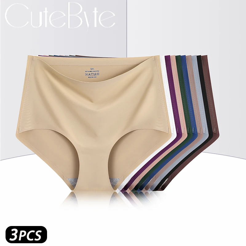 3PCS/SET Plus Size Underwear Women's Panties Ice Silk Solid Color Ladies Seamless Underpants High Waist Sexy Breathable Lingerie
3PCS/SET Plus Size Underwear Women's Panties Ice Silk Solid Color Ladies Seamless Underpants High Waist Sexy Breathable Lingerie