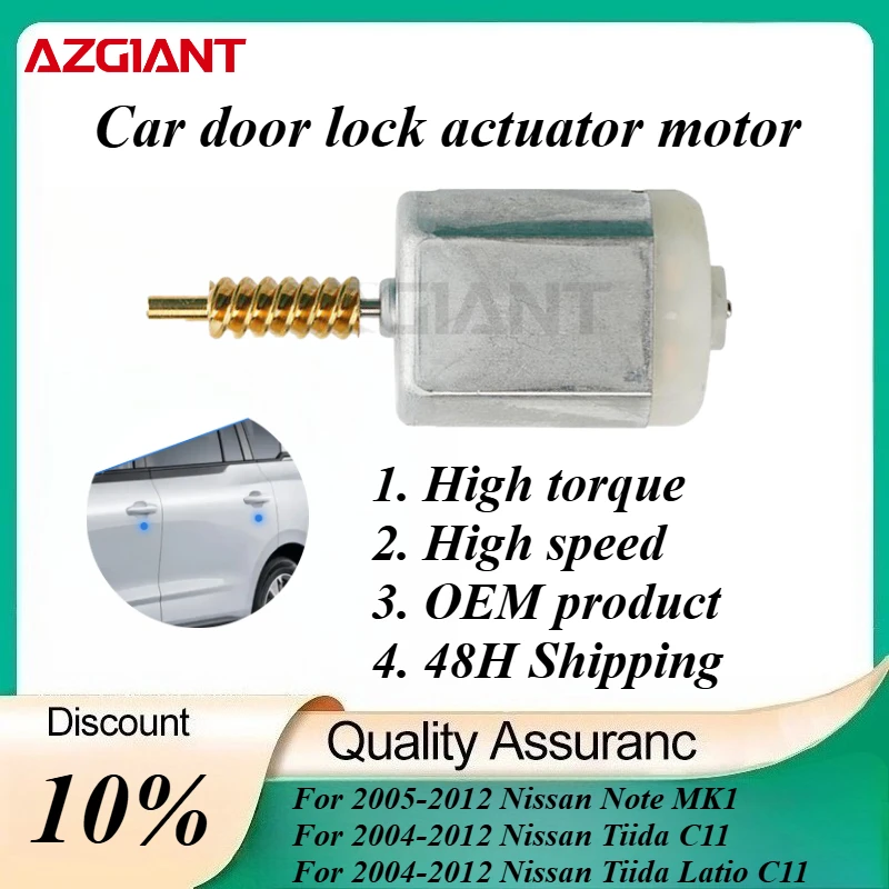 AZGIANT Car door lock actuator motor for 2006-2013 Nissan Qashqai J10 MK1/Note MK1 2005-2012/Tiida Latio C11 2004-2012 new parts
AZGIANT Car door lock actuator motor for 2006-2013 Nissan Qashqai J10 MK1/Note MK1 2005-2012/Tiida Latio C11 2004-2012 new parts