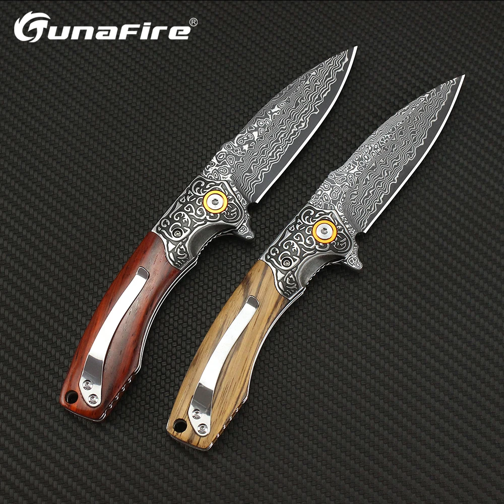 VG10 Damascus Flipper Folding Knife Tactical Outdoor Camping Survival Hunting EDC Self Defense Pocket Knives Wooden Handle Tools
VG10 Damascus Flipper Folding Knife Tactical Outdoor Camping Survival Hunting EDC Self Defense Pocket Knives Wooden Handle Tools