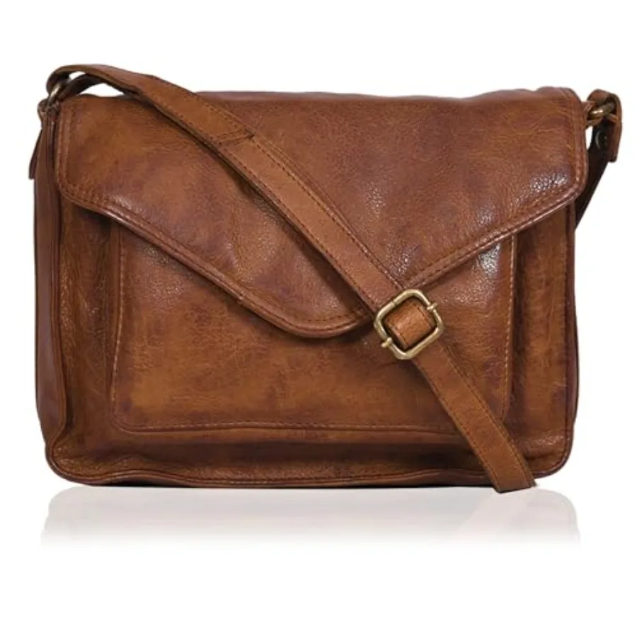 Leather crossbody handbag for daily commute: brown genuine leather, adjustable strap, snap-flap closure, lightweight yet spacio
Leather crossbody handbag for daily commute: brown genuine leather, adjustable strap, snap-flap closure, lightweight yet spacio