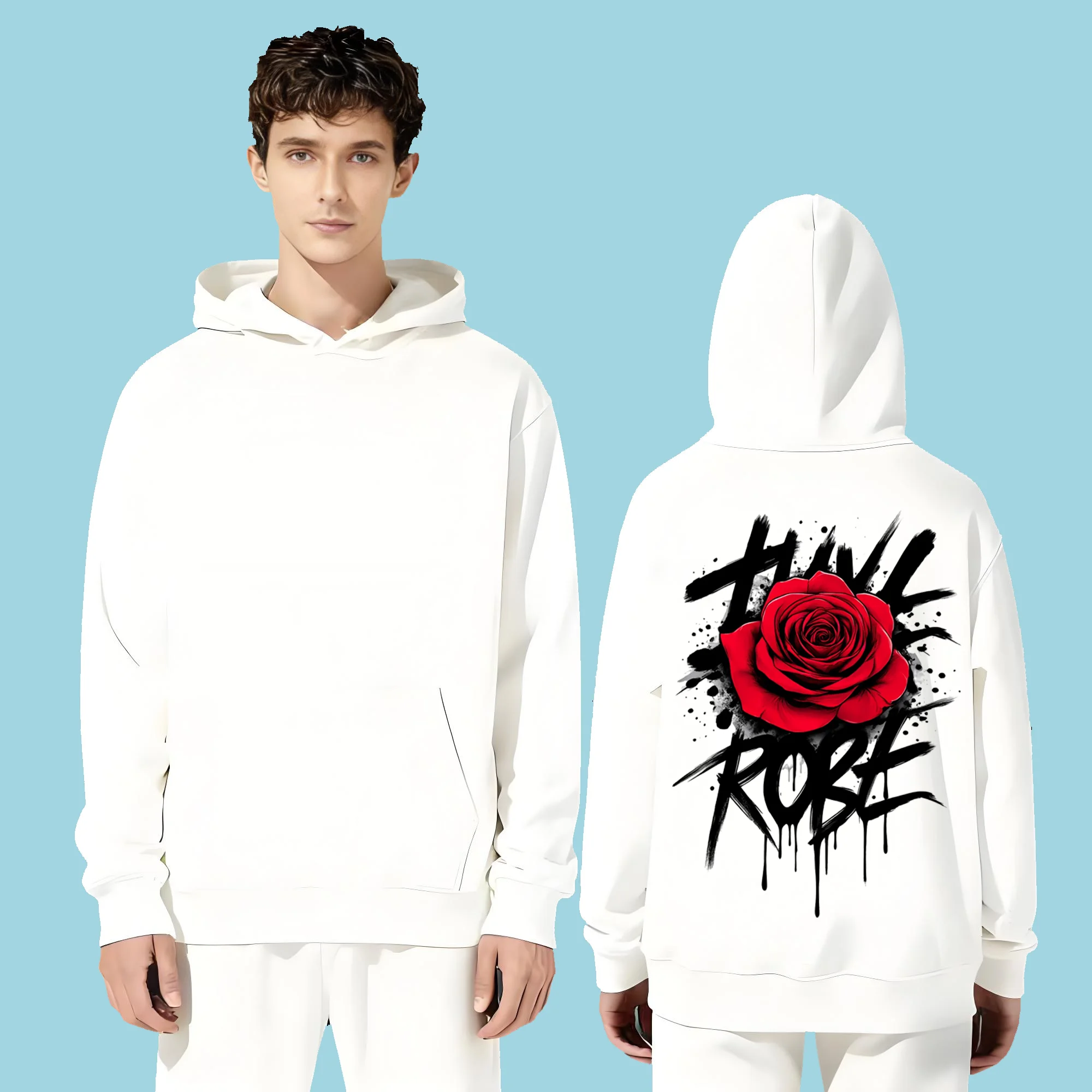 The latest casual fashion 330-gram heavyweight hoodie for men and women in 2025 featuring trendy letters and rose prints
The latest casual fashion 330-gram heavyweight hoodie for men and women in 2025 featuring trendy letters and rose prints