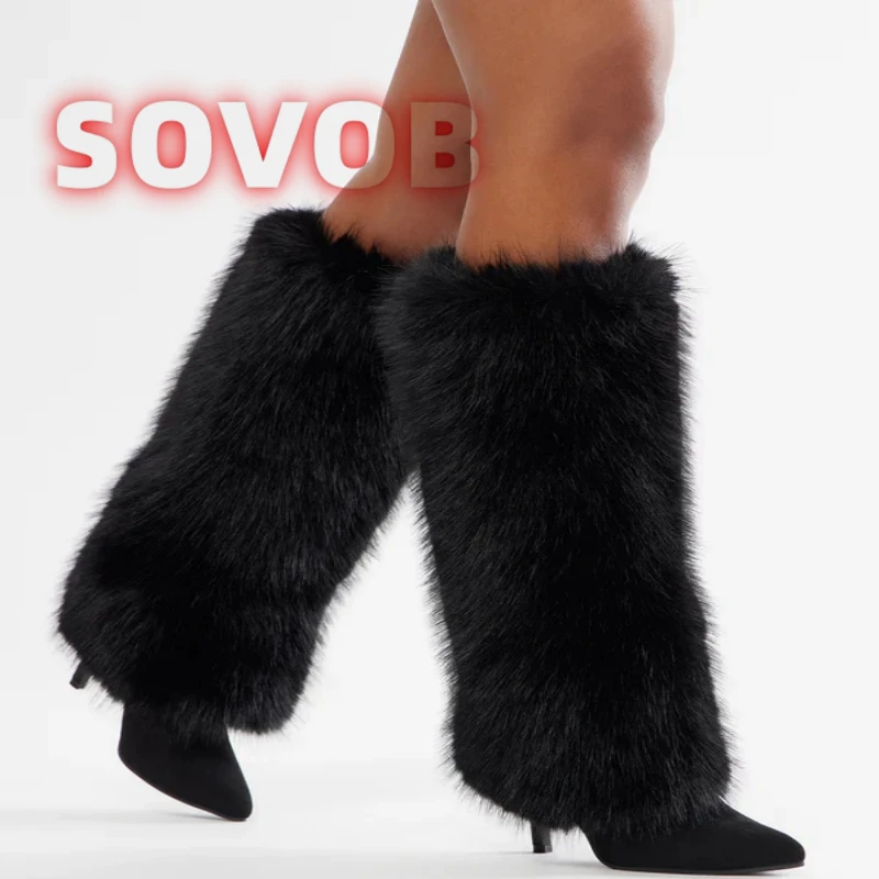 Faux Fur Knee High Heeled Boots Furry Fluffy Pointed Toe Boots for Women Tall Wide Calf Fall Winter Snow Boot Fold Over Boots
Faux Fur Knee High Heeled Boots Furry Fluffy Pointed Toe Boots for Women Tall Wide Calf Fall Winter Snow Boot Fold Over Boots