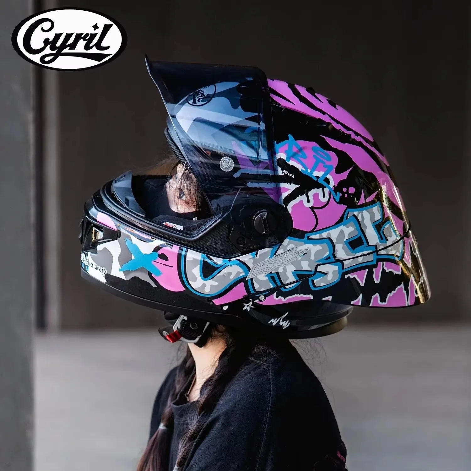 CYRIL R1-PRO Full Face Motorcycle Helmet Motocross Helmet with Magnetic Lens ECE Approved Helmet for Adults Cascos Para Moto
CYRIL R1-PRO Full Face Motorcycle Helmet Motocross Helmet with Magnetic Lens ECE Approved Helmet for Adults Cascos Para Moto