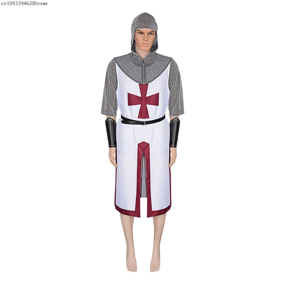 Fake Chain Mail The Templars Cosplay Outift Medieval Renaissance Armor Tunic Knight Cowl Crusader Costume Bracers Waist Belt Set
Fake Chain Mail The Templars Cosplay Outift Medieval Renaissance Armor Tunic Knight Cowl Crusader Costume Bracers Waist Belt Set