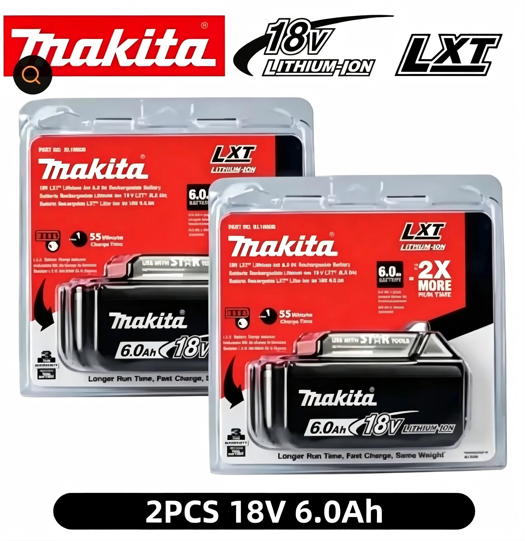 Durable Makita 18V 6.0Ah Lithium Ion Original Rechargeable Battery High Capacity for Cordless Drill Impact Wrench Power Tools
Durable Makita 18V 6.0Ah Lithium Ion Original Rechargeable Battery High Capacity for Cordless Drill Impact Wrench Power Tools