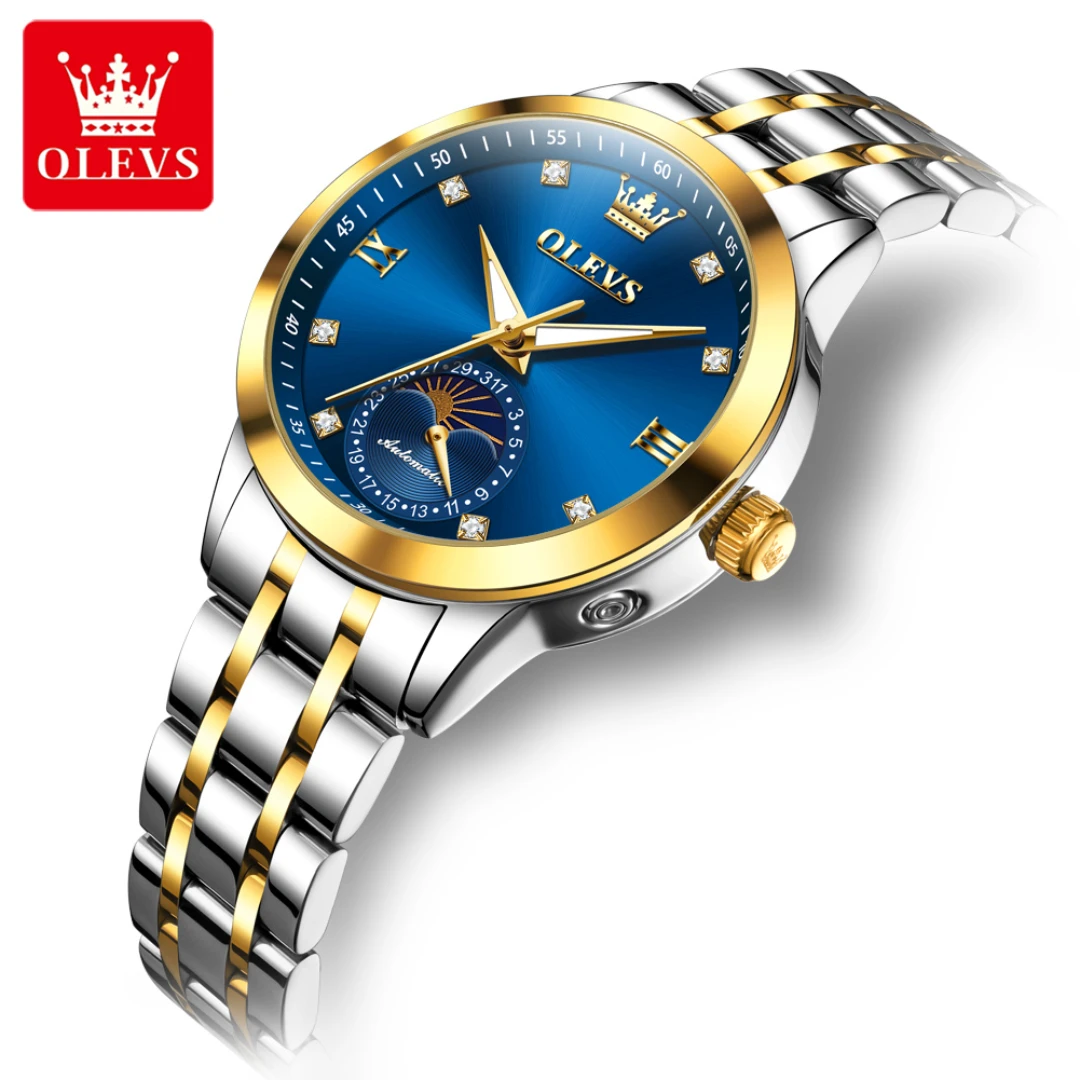 OLEVS 7041 Mechanical Fashion Watch Gift Round-dial Stainless Steel Watchband Wristwatch Luminous
OLEVS 7041 Mechanical Fashion Watch Gift Round-dial Stainless Steel Watchband Wristwatch Luminous