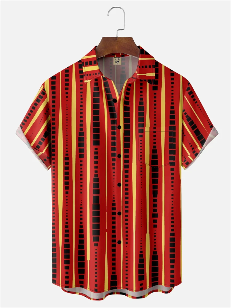 Retro Stripe Print Hawaiian Shirt Men Harajuku Loose Fashion Casual Short Sleeve Men's Button Aloha Shirts For Men Clothing New
Retro Stripe Print Hawaiian Shirt Men Harajuku Loose Fashion Casual Short Sleeve Men's Button Aloha Shirts For Men Clothing New