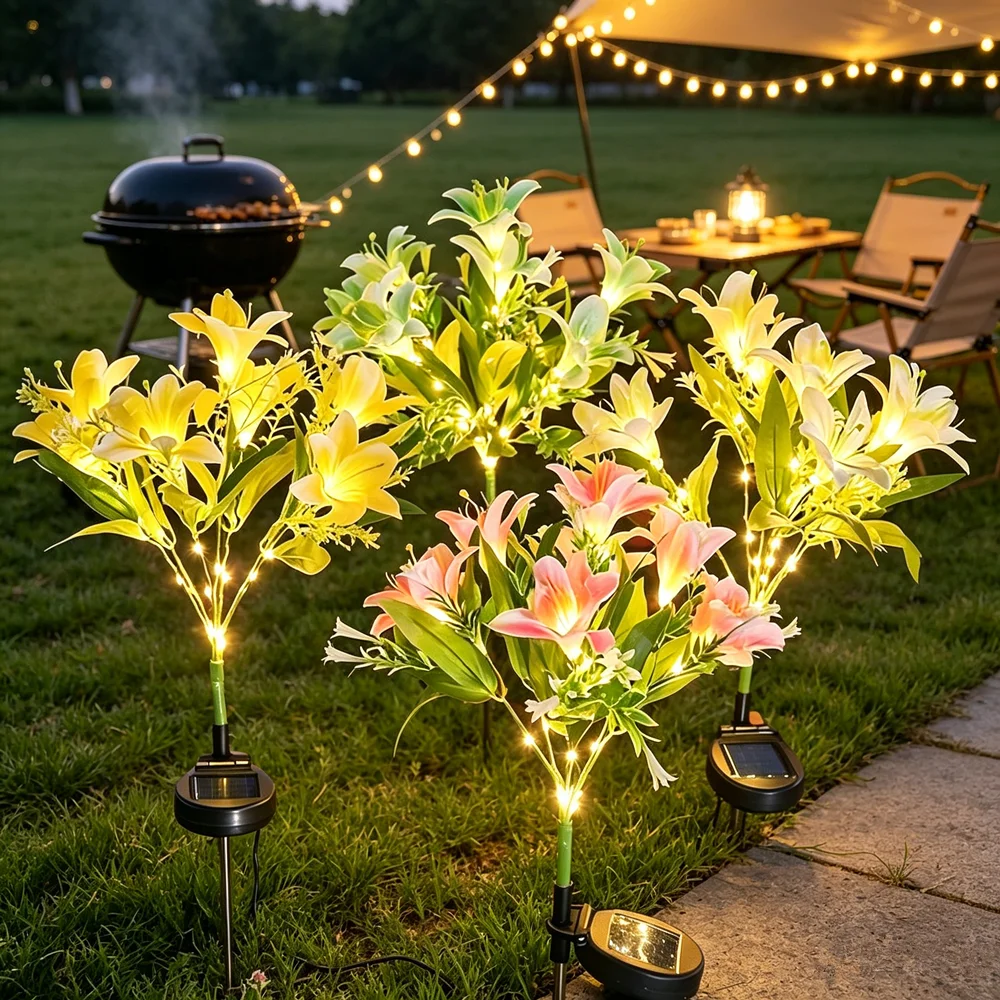 Party Yard Landscape Decoration Garden Outdoor Simulated 7-Heads Flower Orchid Lawn Lamp Summer Camping Wedding LED Solar Lamp
Party Yard Landscape Decoration Garden Outdoor Simulated 7-Heads Flower Orchid Lawn Lamp Summer Camping Wedding LED Solar Lamp