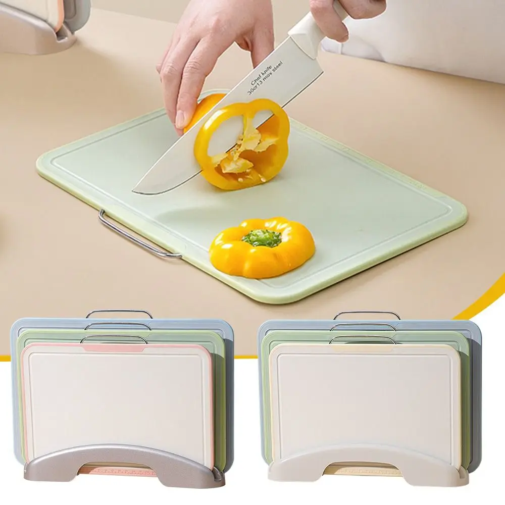 3 Piece Set With Storage Stand Cutting Board PP Raw and Cooked Classification Chopping Board Food Preparation Chopping Block
3 Piece Set With Storage Stand Cutting Board PP Raw and Cooked Classification Chopping Board Food Preparation Chopping Block