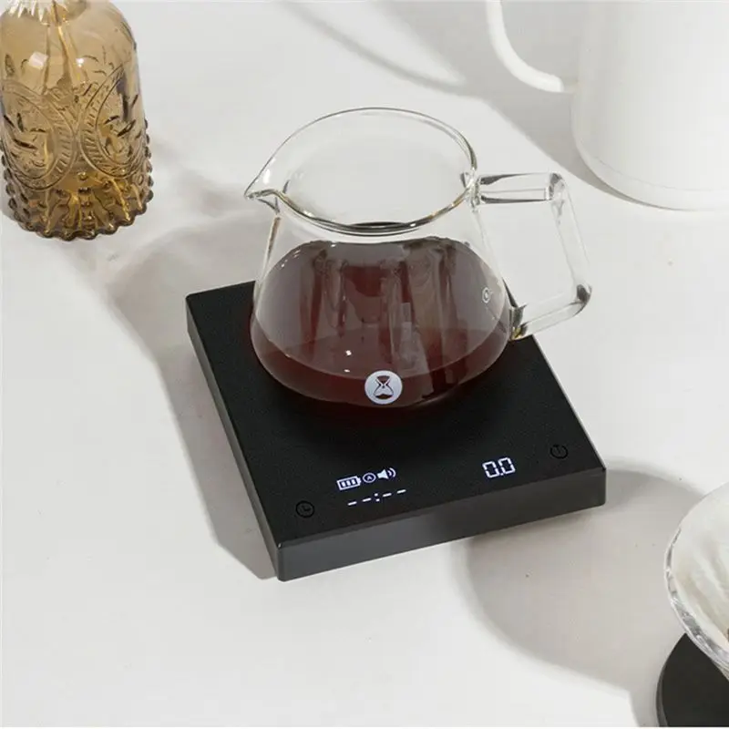 AA77 Basic+ Electronic Coffee Scale Built-In Auto Timer Digital Espresso Smart Coffee Scale