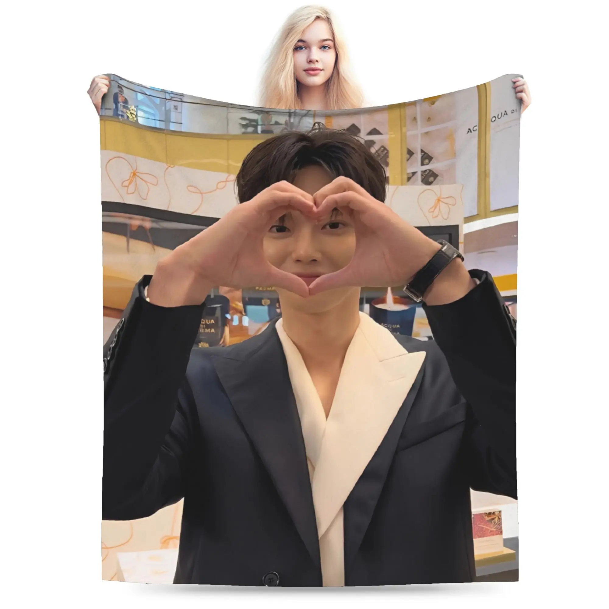 Song Kang, корейское поп-супер теплое одеяло, декоративное плюшевое одеяло, пушистое фланелевое покрывало для дивана, кровати
Song Kang, корейское поп-супер теплое одеяло, декоративное плюшевое одеяло, пушистое фланелевое покрывало для дивана, кровати